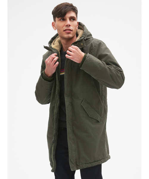 GAP（ギャップ）の「ボア裏地 フィッシュテール パーカー（モッズ