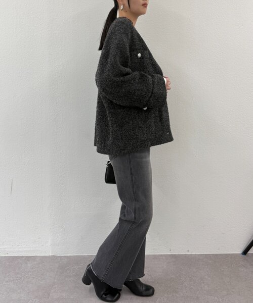 セール】ツイードジャケット（ノーカラージャケット）｜LOUNGEDRESS
