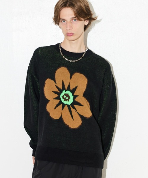 Lui's（ルイス）の「【Neucon/ニューコン】花柄ジャガードニット