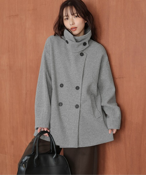 セール】スタンドカラーミドルコート（ステンカラーコート）｜AMELY