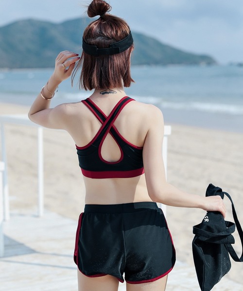 セール】レディース水着 バッククロスフィットネス水着 5点セット 体型