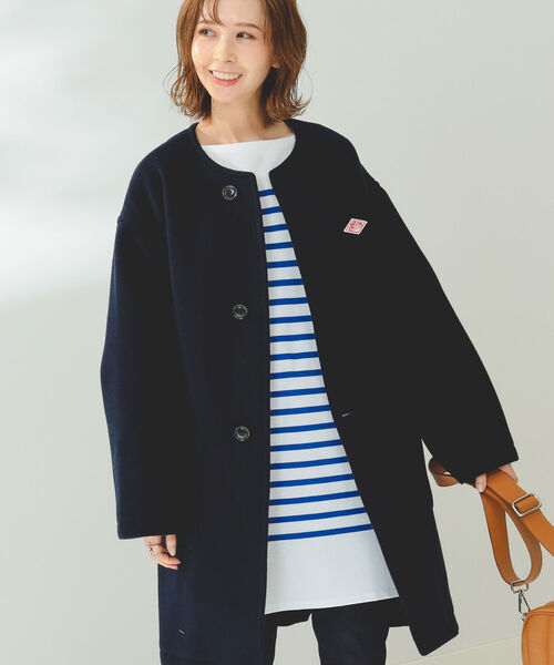 DANTON（ダントン）の「DANTON / ウール パイル コート（ノーカラー