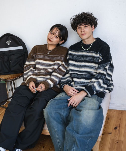 kaoyorinakami（カオヨリナカミ）の「multi border knit / マルチ