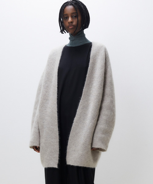 UNFIL アンフィル / stretch superkid mohair cardigan ストレッチ