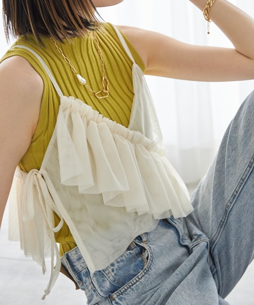 セール】チュールイレヘムキャミビスチェ（キャミソール）｜each