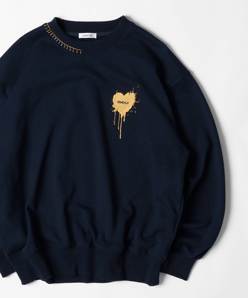 HEART LOGO STITCH SWEAT / ハートロゴスウェット（スウェット