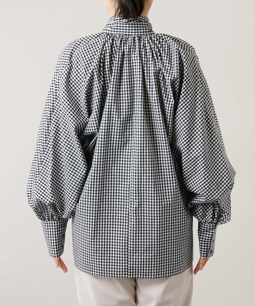 Whim Gazette（ウィムガゼット）の「ギンガムチェックボウタイブラウス