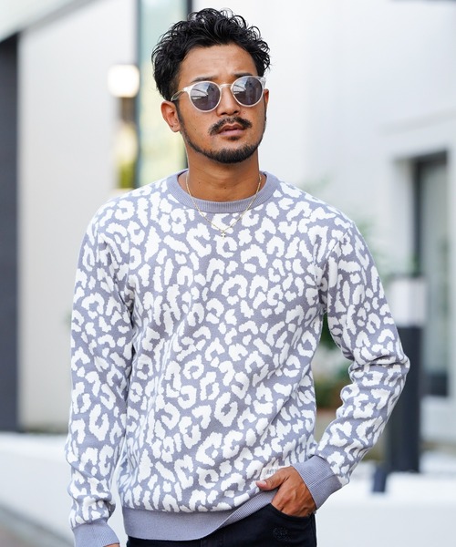 adamsJUGGLER（アダムスジャグラー）の「12Gレオパードニット（ニット