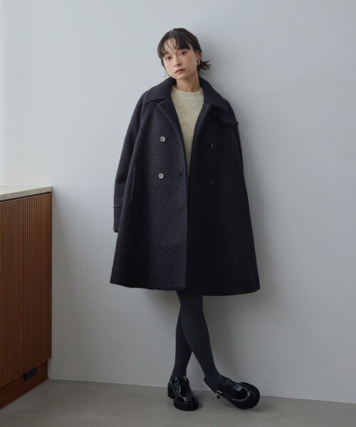 EMMEL REFINES＞EM Aライン ミディアム コート（ステンカラーコート