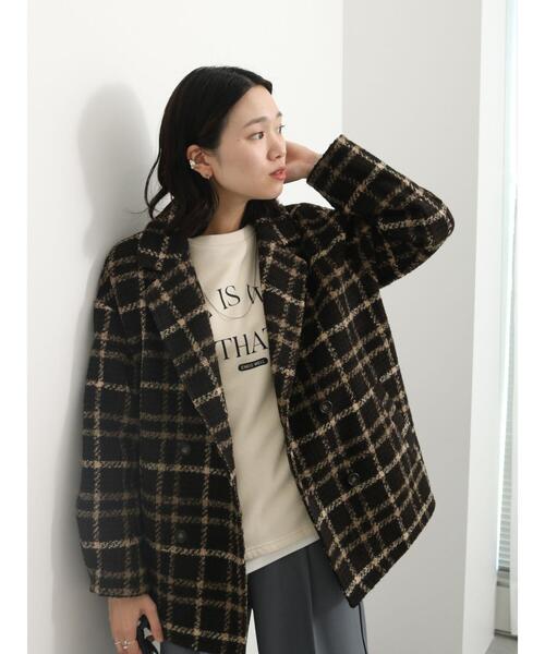 Samansa Mos2 blue（サマンサモスモスブルー）の「ツイードチェックP