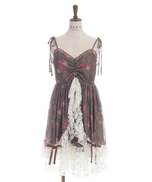 axes femme（アクシーズファム）の「ブーケレースキャミチュニック