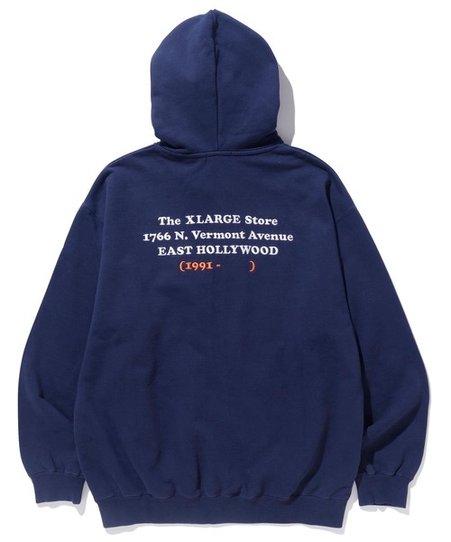 XLARGE（エクストララージ）の「STORE ADDRESS ZIP HOODED SWEAT