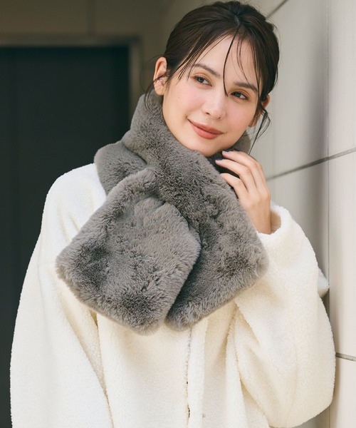 新色追加／フェイクファーティペット【ワイドタイプ】（ストール