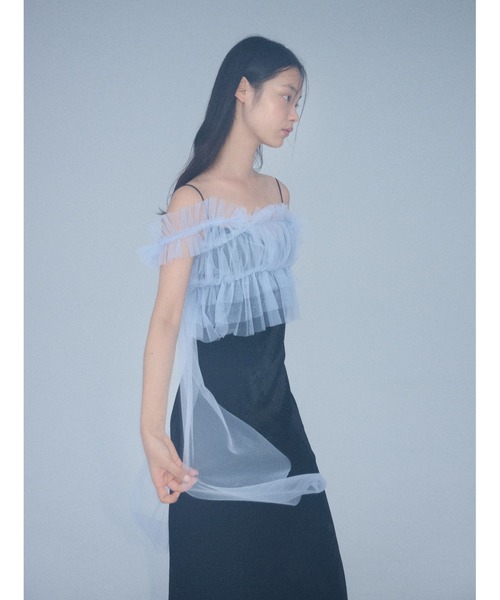 SNIDEL（スナイデル）の「フリルチュールキャミソール（シャツ