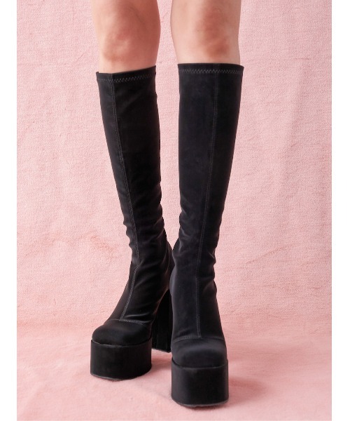 ウルトラストレッチレザーロングブーツ（ブーツ）｜Darich（ダーリッチ