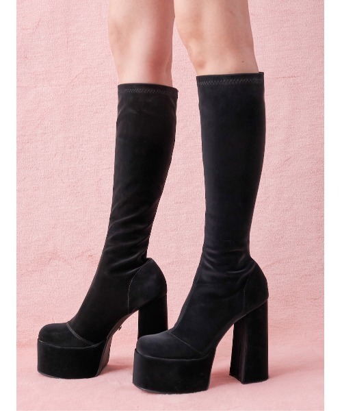 ウルトラストレッチレザーロングブーツ（ブーツ）｜Darich（ダーリッチ