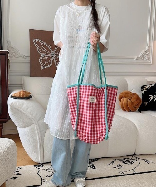 セール】【urge select】ギンガムチェック トートバッグ（トートバッグ