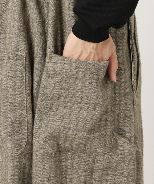 m's braque リネンウールヘリンボン オーバーオール m's braque リネン