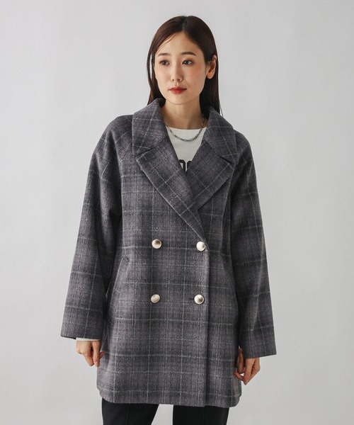 セール】軽やかストレッチ襟2WAYミドルコート/499658（チェスター