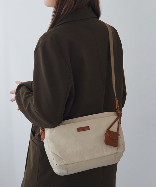 toleur】ナイロンドット×カウレザーショルダーバッグ 11776