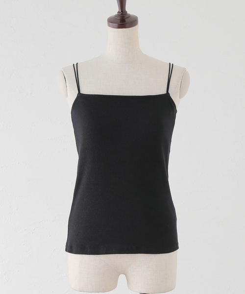 UN3D. ブラックキャミソール Vネック UN3D. ブラックキャミソール Vネック