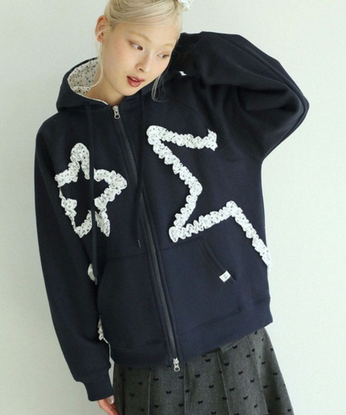 Uglyshadow】FLOWER STAR HOODED ZIPUP / 【アグリーシャドウ