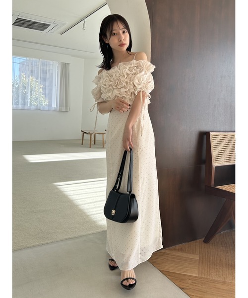 SNIDEL（スナイデル）の「【WEB限定サイズあり】ボリュームラッフル