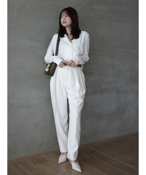 ダブルサテンショールカラーブラウス（シャツ/ブラウス）｜anuans（ア