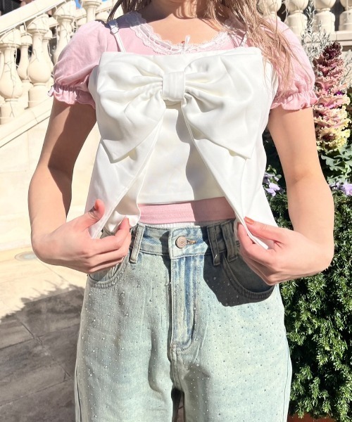 MORE self LOVE（モアセルフラブ）の「ビッグリボンキャミソール