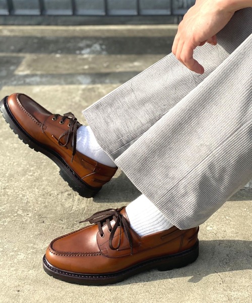 Jalan Sriwijaya/98978/18045/CALF/CUOIO/VIBRAM SOLE/BOAT SHOES