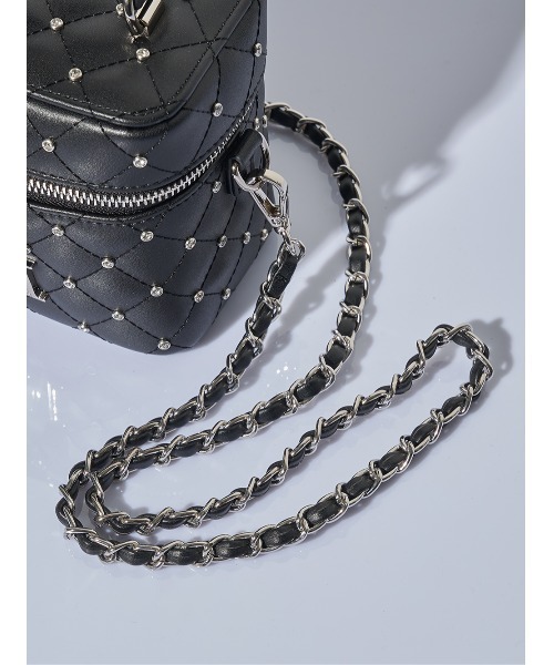 キルティングビジュースクエアミニバッグ（ショルダーバッグ）｜Darich