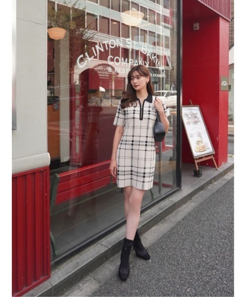 Her lip to（ハーリップトゥー）の「Trois Logo Knit Mini Dress