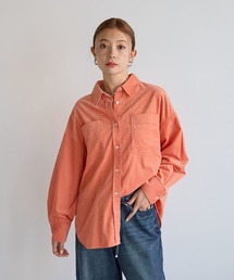 シャツ/ブラウス（ピンク/桃色系・コーデュロイ）ファッション通販