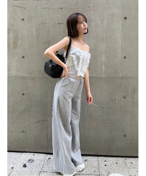 ミックスシアーコルセットキャミソール（キャミソール）｜Darich