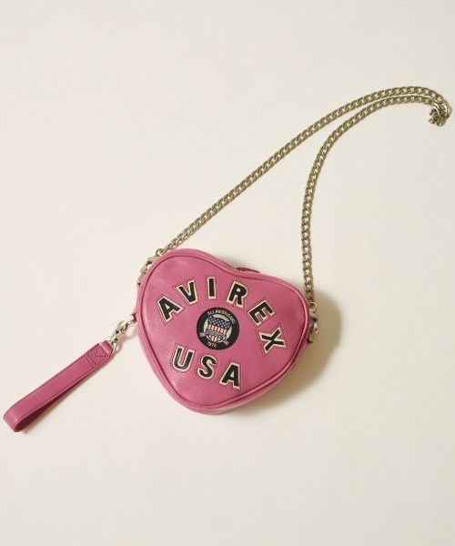 直営店限定》VARSITY HEART CHAIN BAG/バーシティーハートチェーン