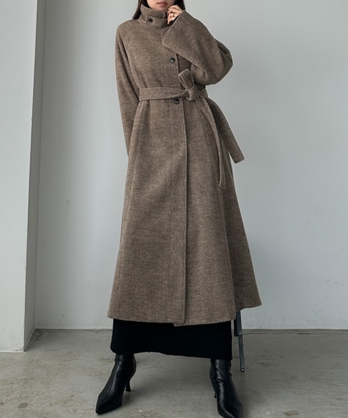 セール】【選べる2素材 ウールライク／ヘリンボーンシャギー】2way