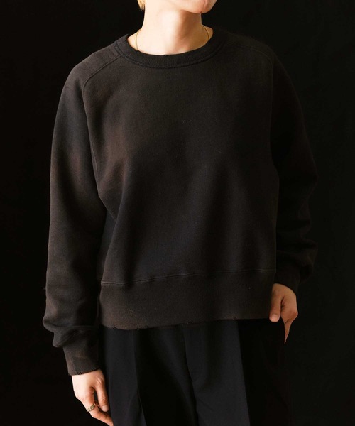 セール】WHITESVILLE |〈別注〉ダメージ クルーネックスウェット WOMEN