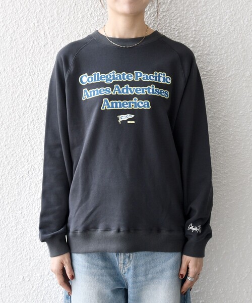 セール】【SHIPS any別注】Collegiate Pacific: ロゴ プリント ＆ 刺繍