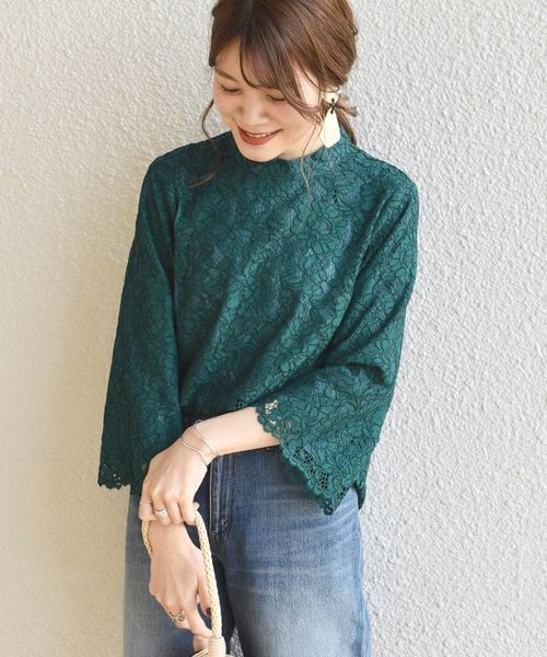 SHIPS（シップス）の「レースフレアスリーブブラウス◇（シャツ