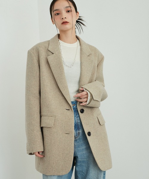 ボンディングオーバージャケットコート（テーラードジャケット）｜ADAM