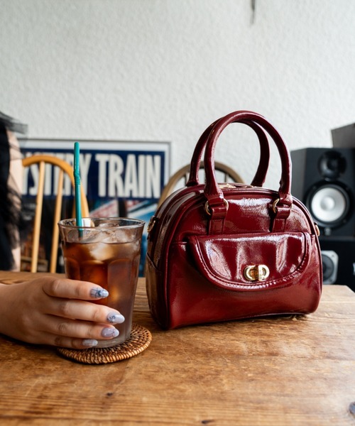 セール】【DEVICE GAL】Night Queen 2way エナメル ハンドバッグ ミニ