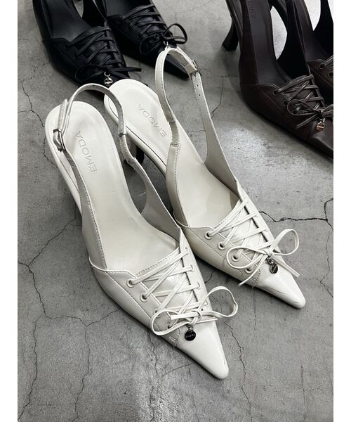 セール】レースアップリボンパンプス（パンプス）｜EMODA（エモダ）の
