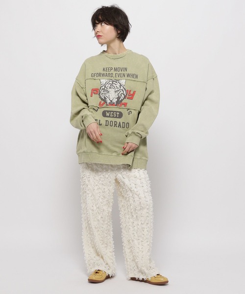 niko and（ニコアンド）の「パウダーブリーチロゴプルオーバー