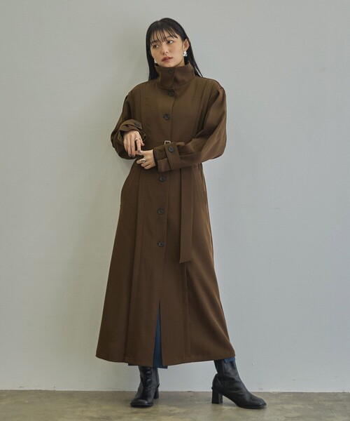 完売間近！】ウールツイステッドロングコート｜オフィスカジュアル