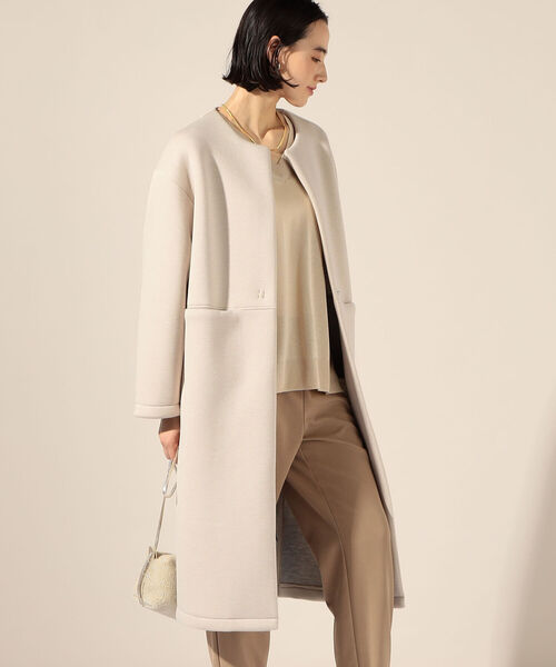 セール】◇【WEB限定】ダンボールノーカラーコート（ノーカラーコート