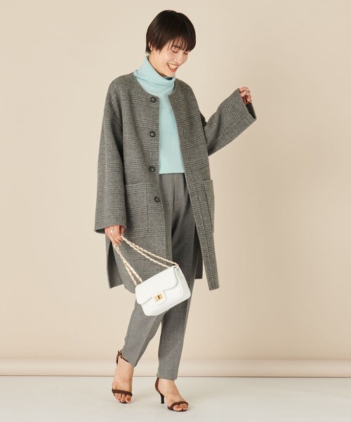 NOLLEY'S（ノーリーズ）の「リバーシブルハーフコート（ノーカラー