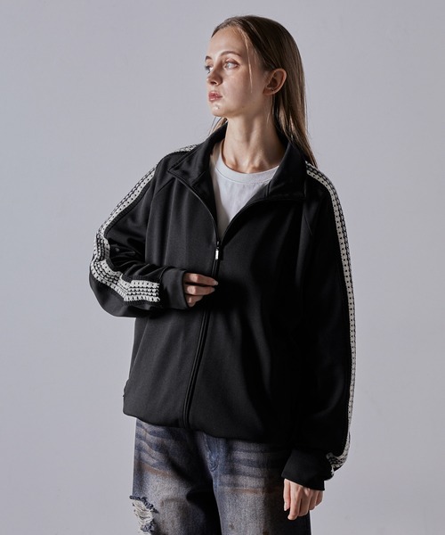 CLEL（クレイル）の「【CLEL】Hand Knitting 2way Track Jacket