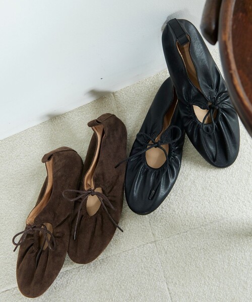 セール】ROVERETO/ロベレート リボン フラットシューズ（バレエ