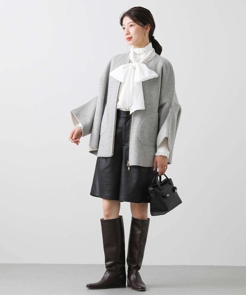 セール】ウールリバーシブルポンチョ（ポンチョ）｜Risley（リズレー