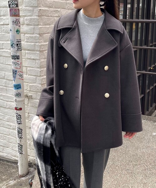 fredy emue（フレディエミュ）の「ウール混ミドル丈Pコート